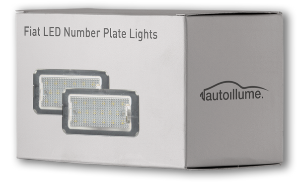 Fiat 500 LED Number Plate Units - autoillume